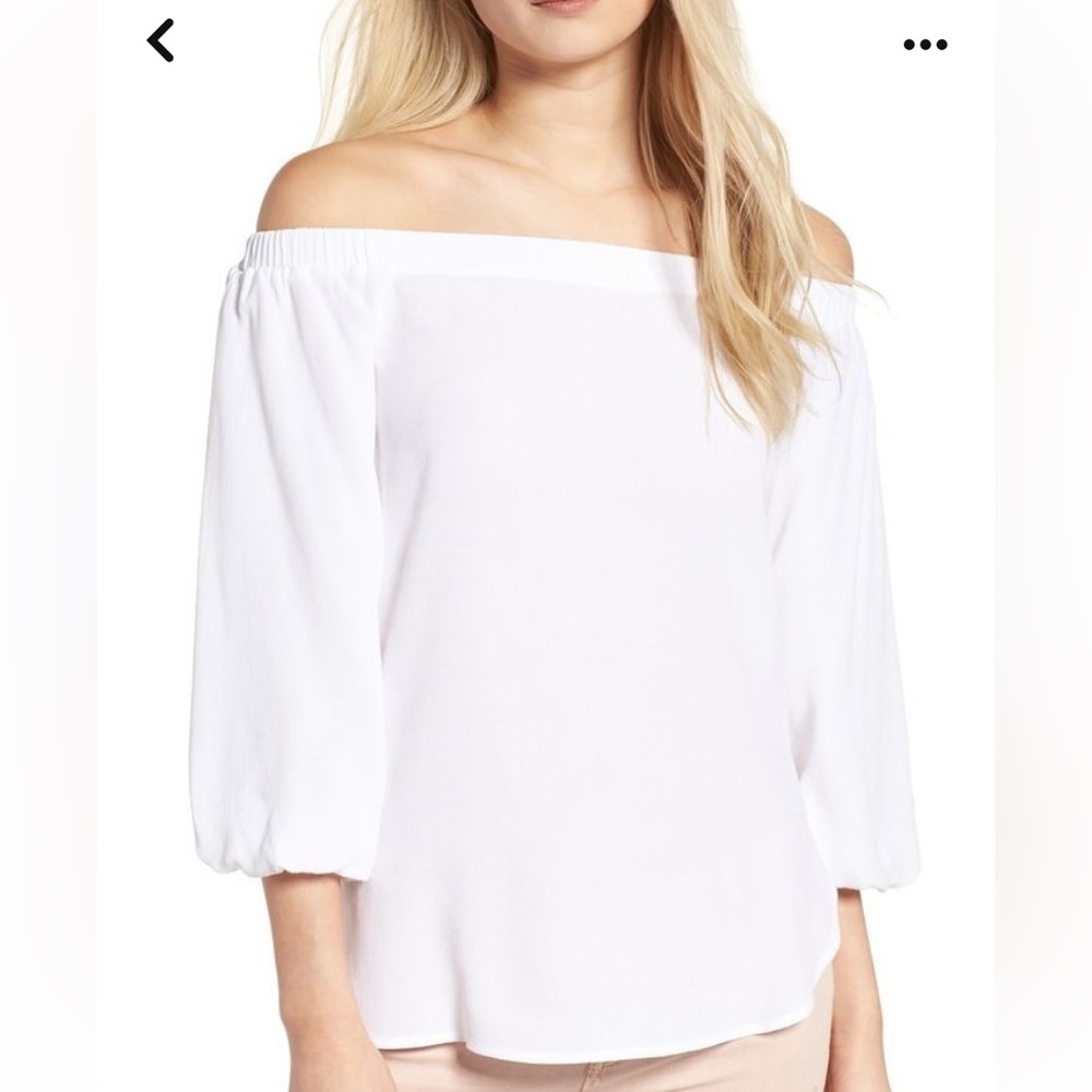 Soprano off shoulder puff sleeve blouse size L
